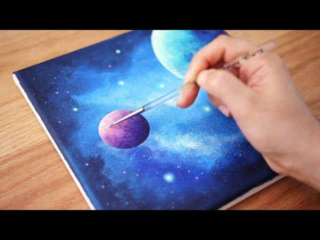 Mysterious Universe Painting  | Step by step Acrylic Painting | Satisfying Art #165