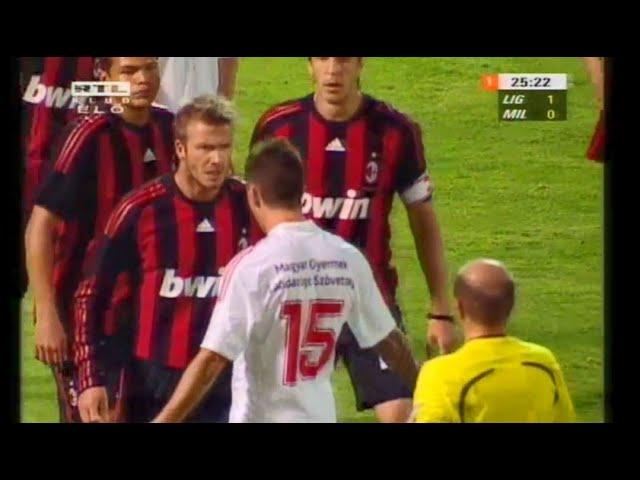 David Beckham és Kabát Péter balhéja - AC Milan - Magyar ligaválogatott