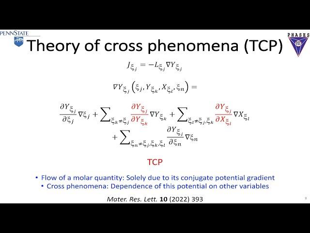 Theory of cross phenomena and Zentropy: A seminar at LLNL (2022 05 03)