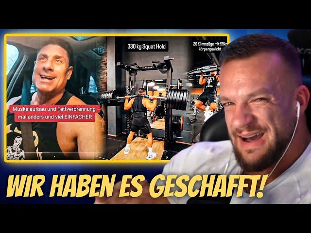 Wir haben Sascha verändert aber 330Kg Haltesquats macht der immer noch.. William Niewiara Live React