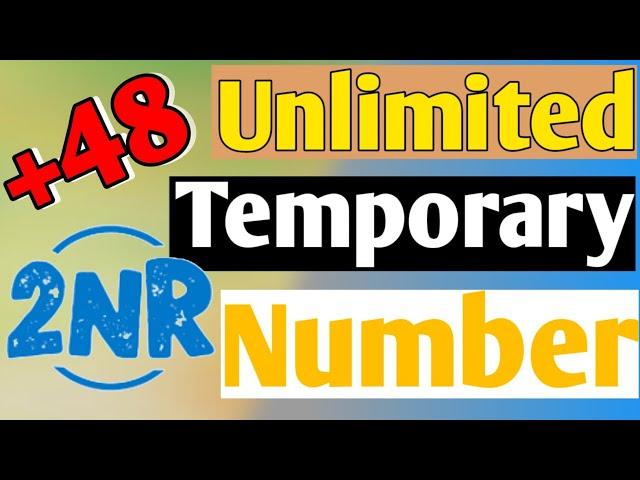 2nr app kaise use kare | 2nr number problem | Unlimited temp number +48 free Poland number #tempnum