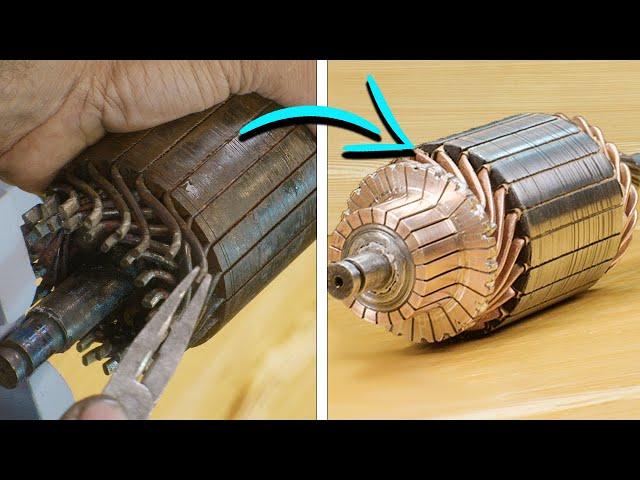 Rewinding An Old Tractor Starter Motor Armature