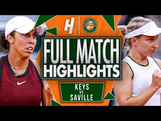 Madison Keys vs Daria Saville - FULL Match Highlights | Roland Garros 2025