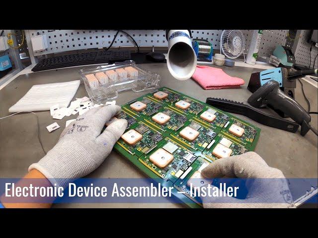 What does manual installation of electronic devices look like?