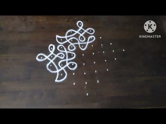 Kambi kolam 9*1 dots sikku kolam || Sharmi Creation ||