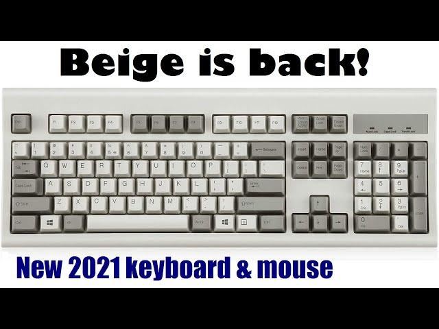 Beige is back! New 2021 Perixx USB keyboard & Microsoft mouse