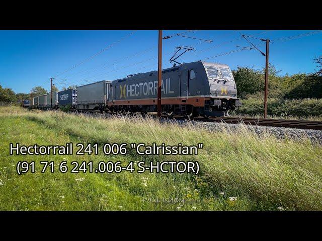 Freight train: HectorRail rolls past Slagelse. Denmark.