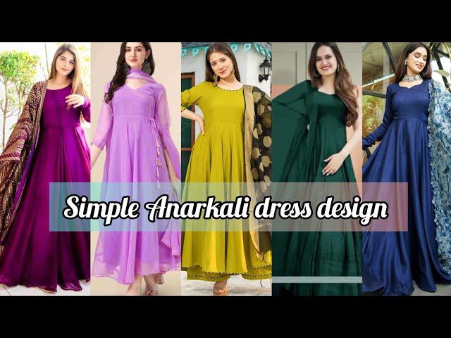 Casual Plain anarkali Dresses// Chiffon gown styles || New georgette gown design