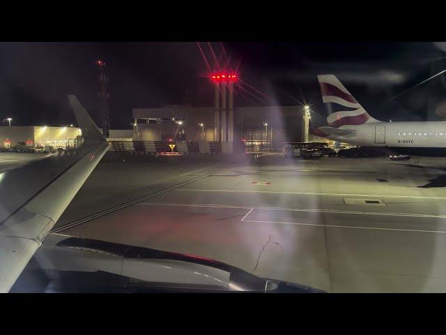 British Airways A320SL | Late Night Takeoff from London Heathrow