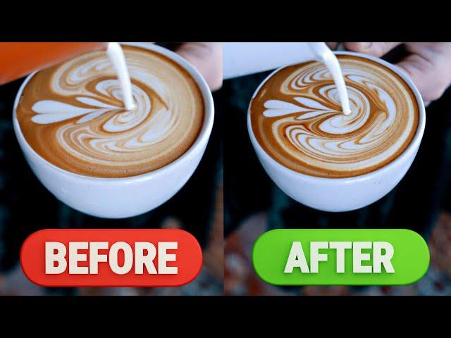 5 MOST COMMON Latte Art MISTAKES(and fixing them)