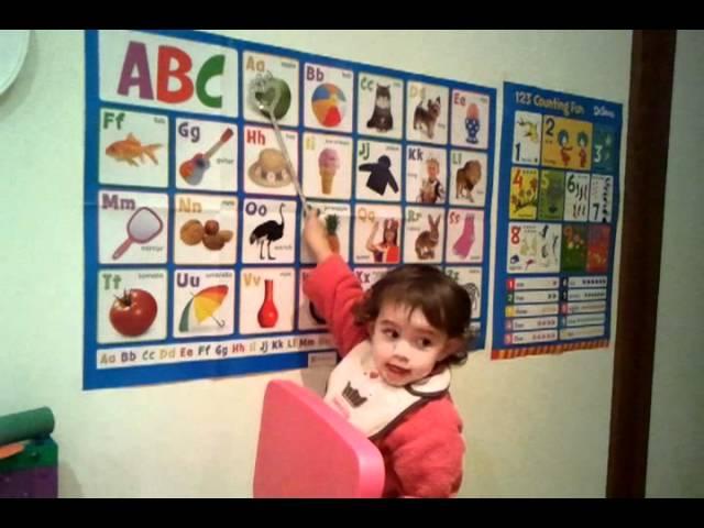 Miss Alexis teaching ABC