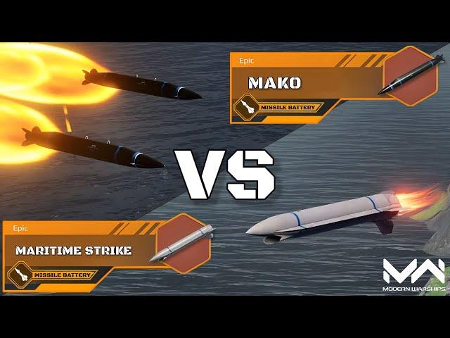 MAKO New Missile VS Maritime Strike! | Epic Missiles Comparison | Modern Warships