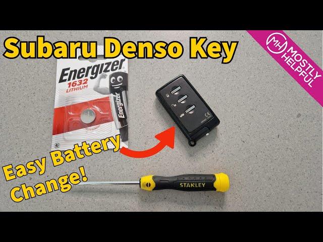 Subaru Denso Key - Battery Replacement Step By Step