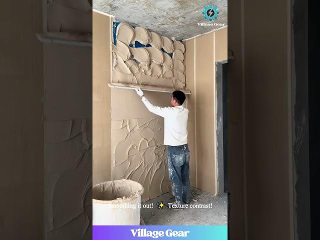 This Wall Mud Art is Next Level!  So Satisfying & Creative! #walldesign #oddlysatisfying