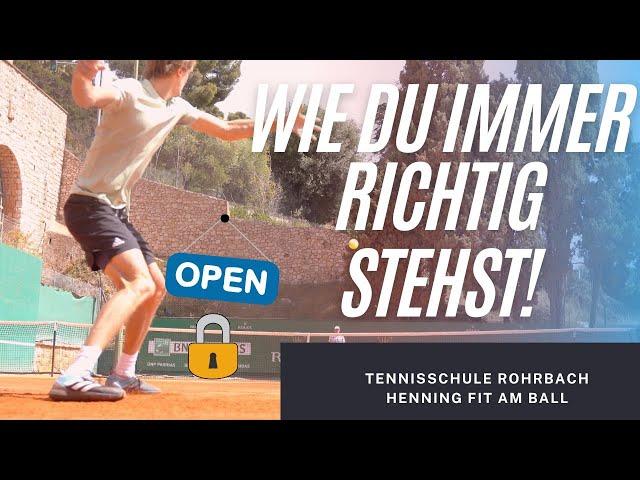 Tennis - Wie du immer richtig stehst! Fußstellung & Stand