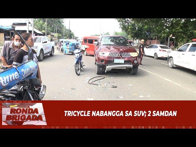 Tricycle nabangga sa suv; 2 samdan!