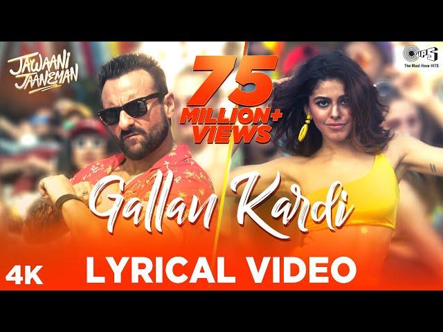 Gallan Kardi Lyrical - Jawaani Jaaneman | Saif Ali Khan, Tabu, Alaya F | Bollywood Dance Songs