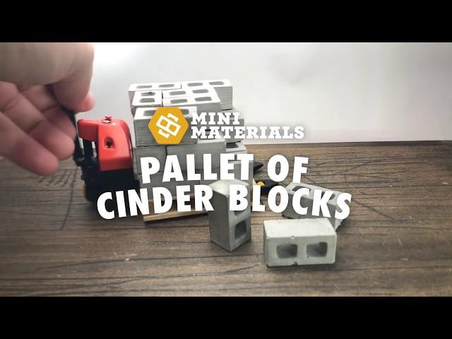 Mini Materials Pallet of Mini Cinder Blocks