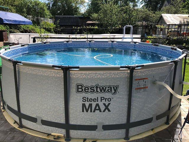 Бассейн Bestway Steel Pro Max. И все необходимое для него.