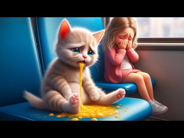 Poor Cute Cat had Food Poisoning and Vomits  #cutecat #cat #aicat