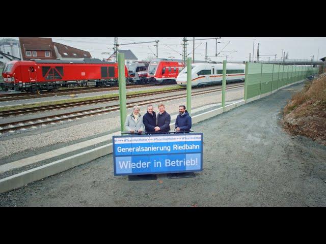 Erste Generalsanierung geschafft - Wiederinbetriebnahme Riedbahn