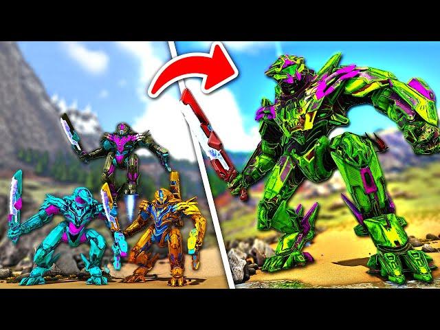 I Combined 3 MEKs into a Massive MEGA MEK to Fight off the GODZILLA KAIJUs! | ARK MEGA Modded #43