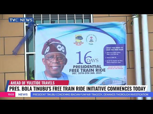 Pres. Bola Tinubu's Free Train Ride Initiative Commence Today