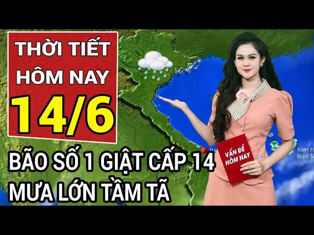 Dự báo thời tiết 14/6: Tin bão số 1 mới nhất: giật cấp 14, loạt tỉnh thành mưa lớn như trút nước