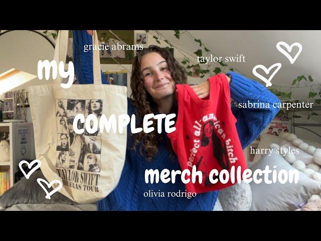 my ENTIRE merch collection | olivia rodrigo, taylor swift, harry styles, gracie abrams and more!