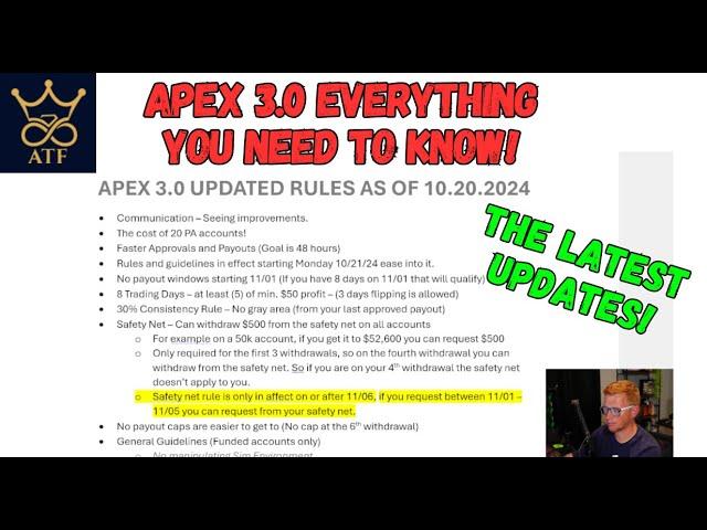 APEX 3.0 RULE CHANGES - EVERYTHING YOU NEED TO KNOW - UPDATED 10.20.2024