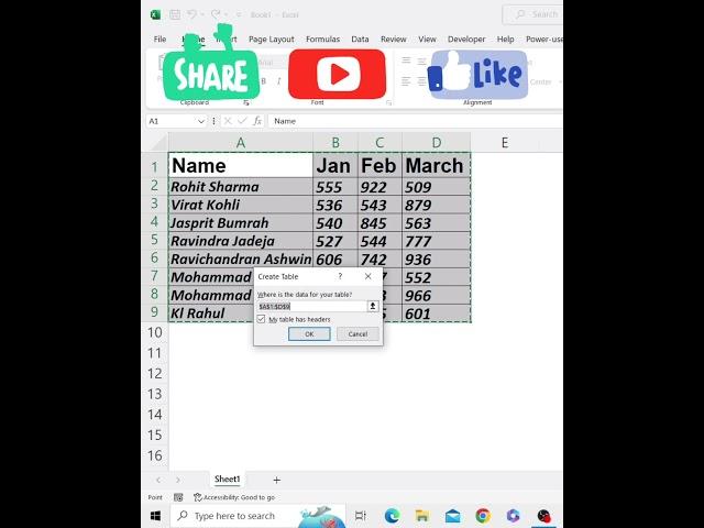 How To Data Convert in Table | New Tips and tricks in Excel 2024 | #excel #tips #tricks #exceltech