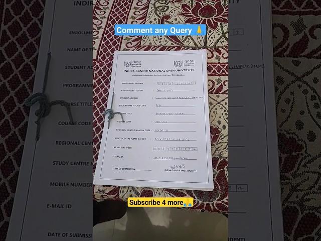How to Make IGNOU Assignment 2023 #shortsfeed #ignouassignment #ignou #viralshorts