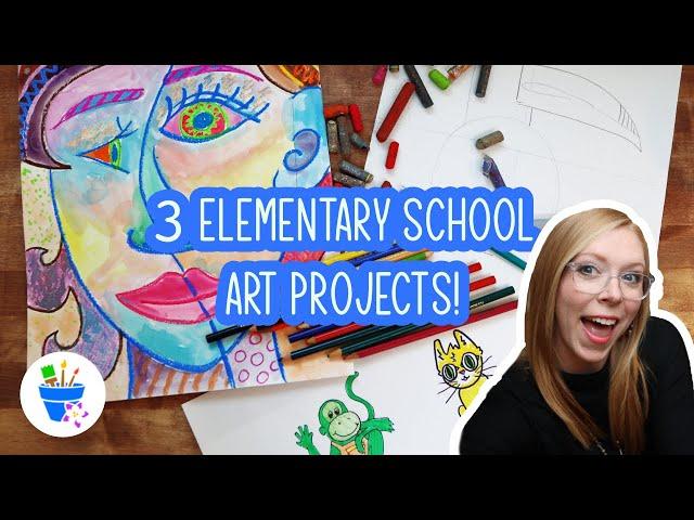 Art Projects for Elementary Students | 3 Drawing Ideas!