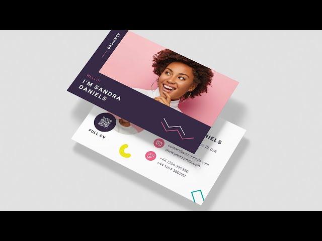 Resume CV Business Card Template Download
