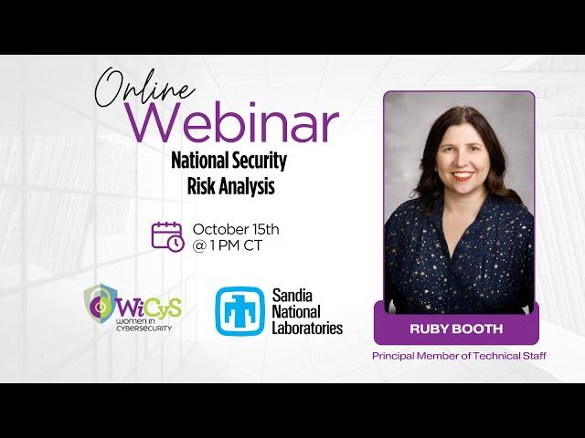 Sandia National Laboratories Webinar | National Security Risk Analysis