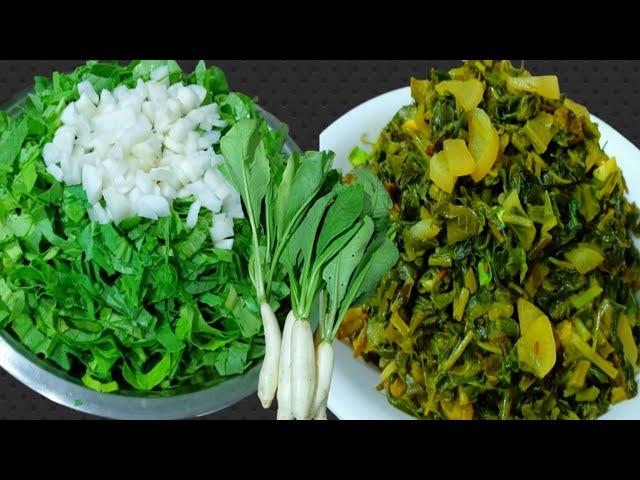 Mooli unique recipe of their leave| Full of Nutrition & Flavor। Healthy food। मूली के पत्ते की सब्जी