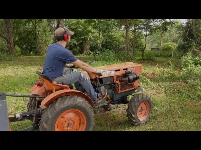 Flail Mowing - Kubota B7100