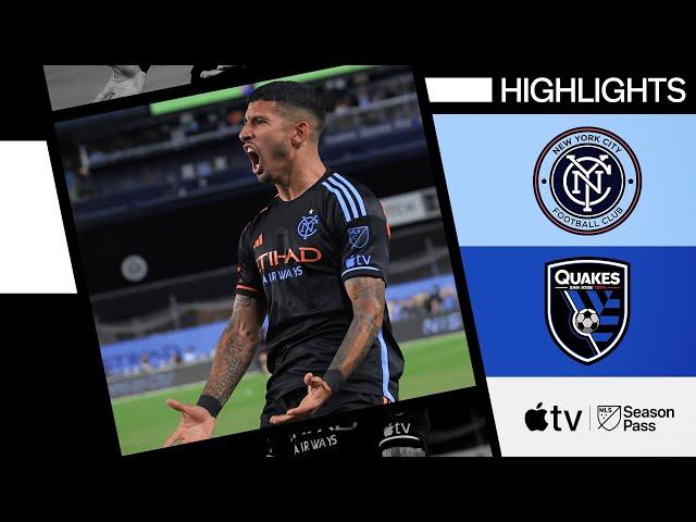 New York City FC vs. San Jose Earthquakes | Alonso Martinez Hat Trick | May 31, 2024