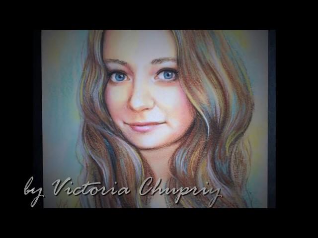 Portrait of a pastel. Fast drawing. StudioVikiART