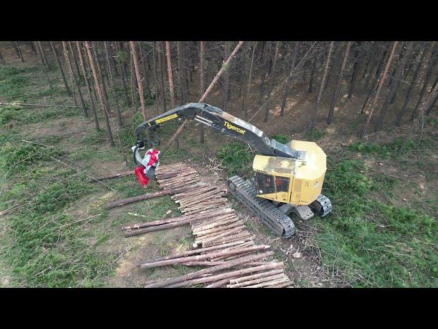 Tigercat LH822E fitted with a Log Max 7000XT Top Saw