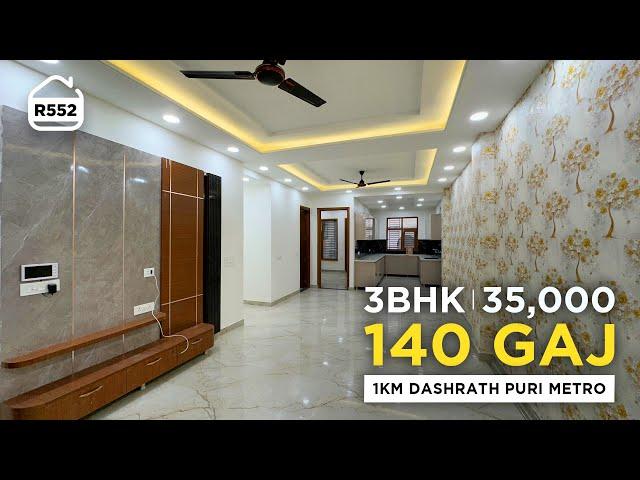 3 BHK Flat for rent in Mahavir Enclave Bengali Colony only 1 KM from Palam Metro | BRS RENTALS R552