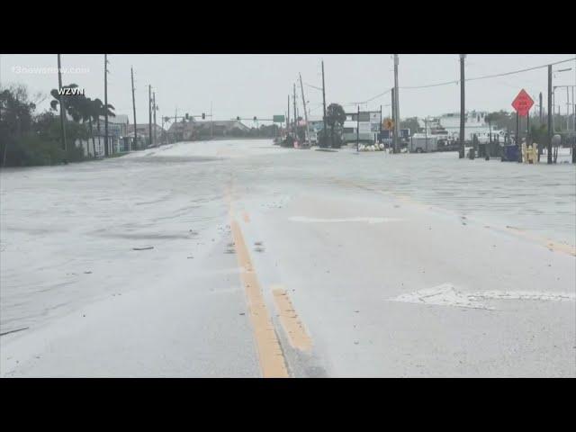 What conditions were like for those who hunkered down at home during Hurricane Milton