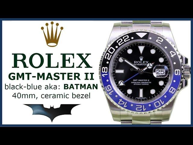 ▶ Rolex GMT Master II BLNR REVIEW - Batman Black Blue Ceramic bezel 116710BLNR Steel