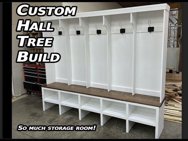 Custom Hall Tree Build || MASSIVE Custom Cabinetry || How to Woodworking