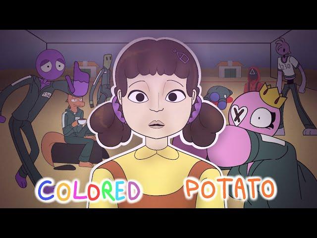 colorful potato - Animation Squid game and Rainbow Friends ( Roblox ) series references