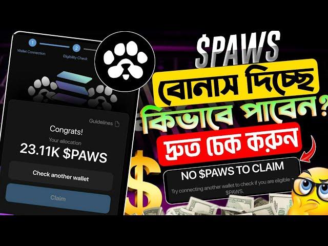 PAWS Solana OG Checker | Paws Token Bonus | No Paws To Claim | Paws New Update OG Reward