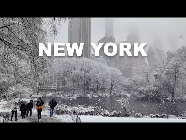 NYC Snow Walk 2024 - Heavy Snowfall in New York City 4K NYC Snowfall in Central Park NYC Snowstorm