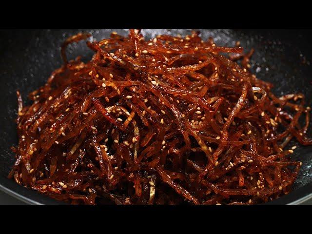 Dried filefish is so delicious if you make it like this.