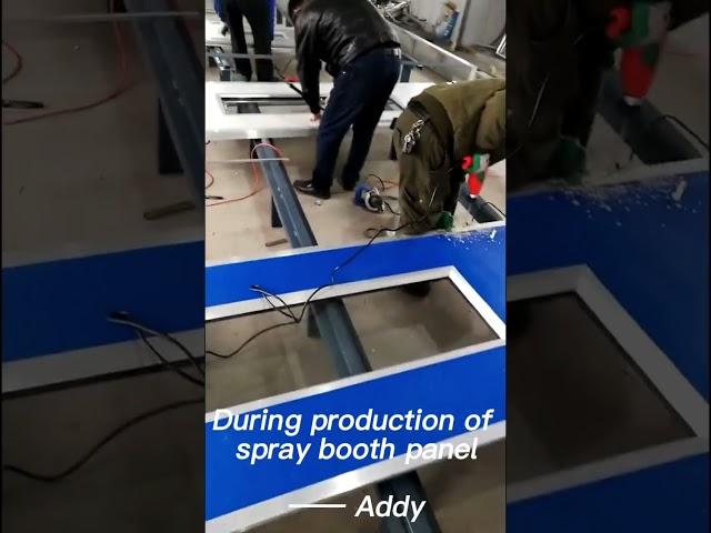 During production of spray booth panel #paintbooth #bakingroom #spraybooth #dryingroom #carpainting