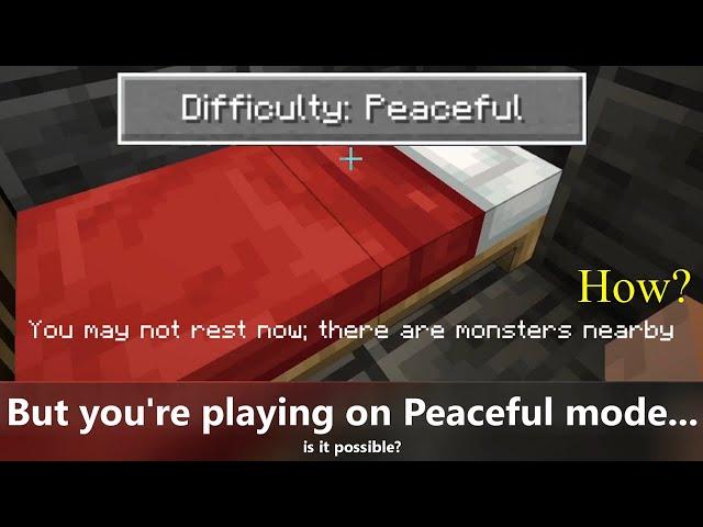 You may not rest now, there are monsters nearby ─ ...but we're on Peaceful mode?